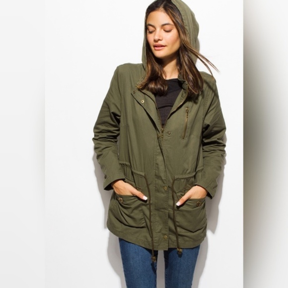 Rosette USA Jackets & Blazers - Rosette Unlined Anorak jacket military green New